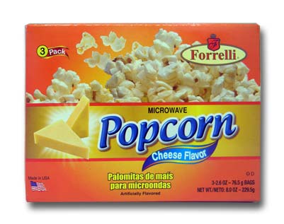 Cheese Flavor Microwave Popcorn 7.8oz. – 229g Box Packed 12/CS W'T:6LB