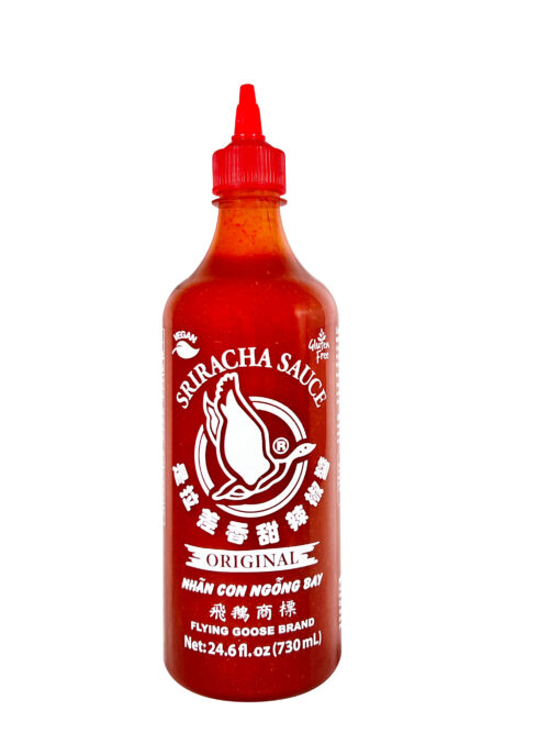 FLYING GOOSE SRIRACHA HOT CHILLI SAUCE 24.6OZ X 12 /CS W’T:19.5LB